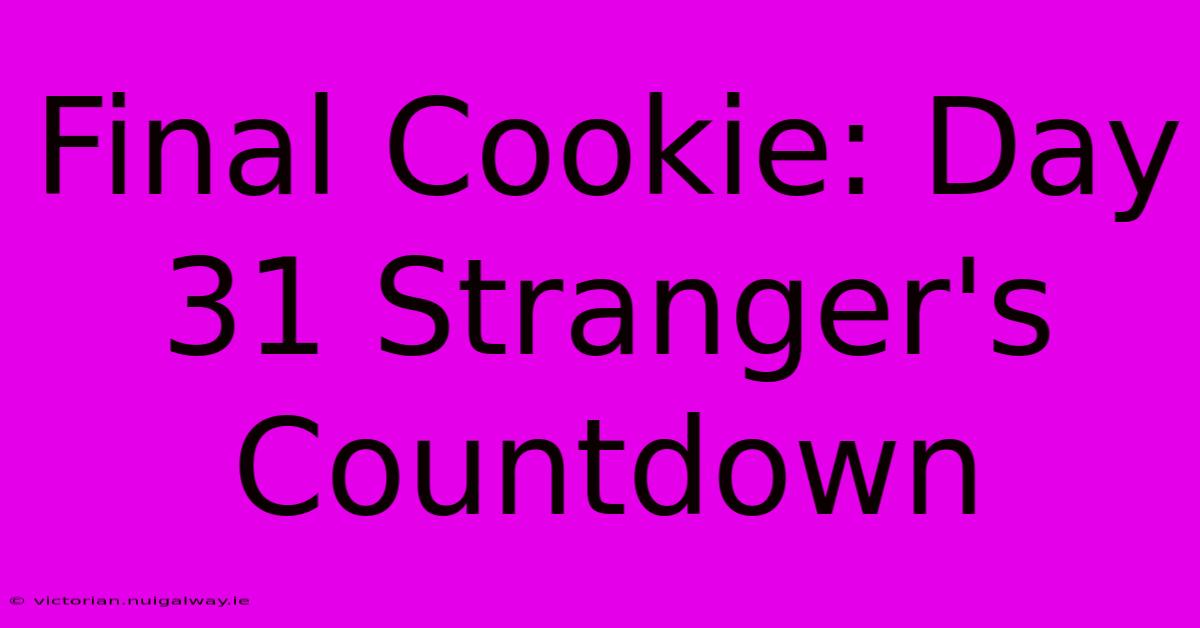 Final Cookie: Day 31 Stranger's Countdown