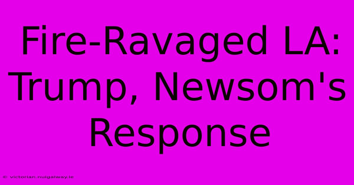 Fire-Ravaged LA: Trump, Newsom's Response