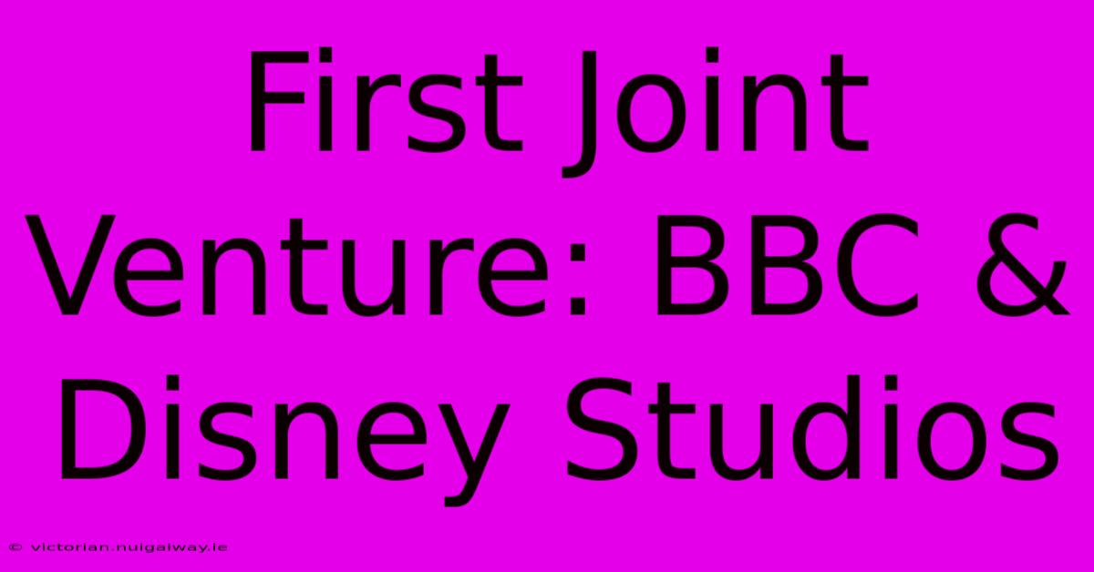 First Joint Venture: BBC & Disney Studios