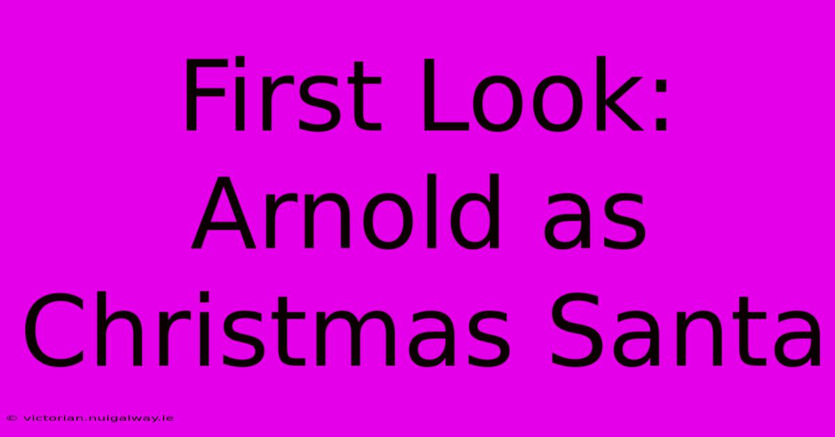 First Look: Arnold As Christmas Santa