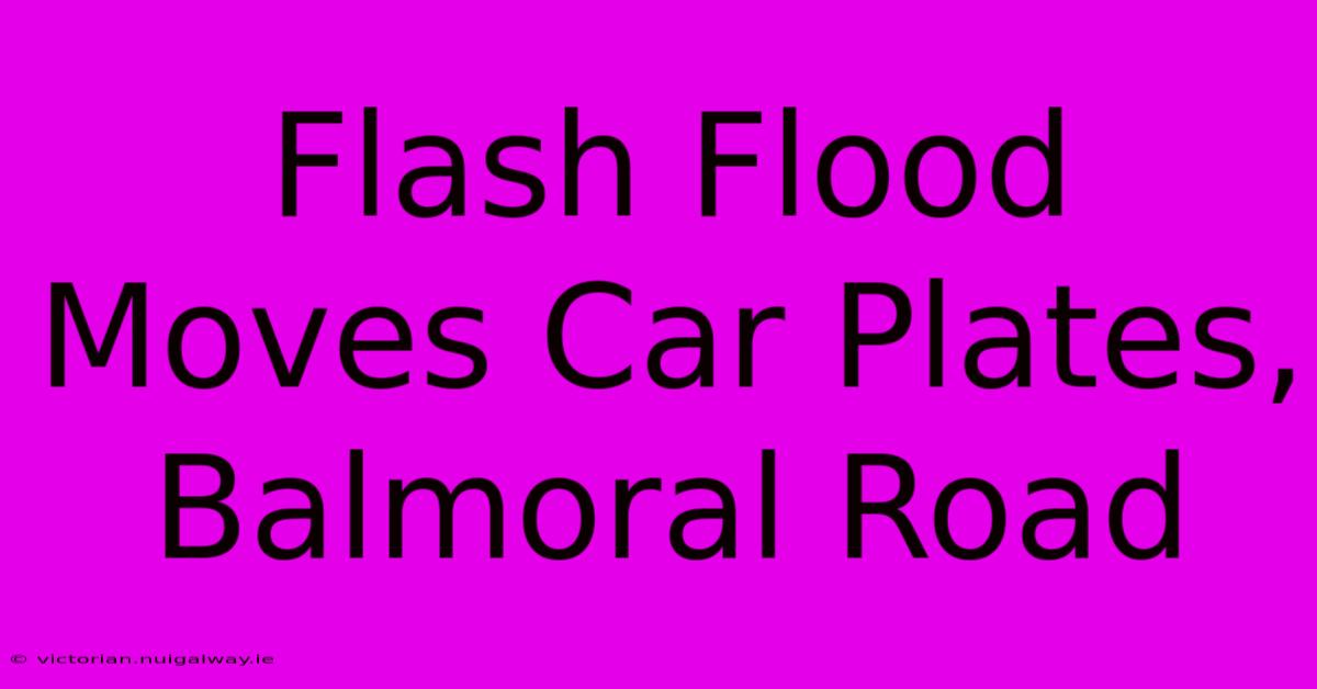 Flash Flood Moves Car Plates, Balmoral Road