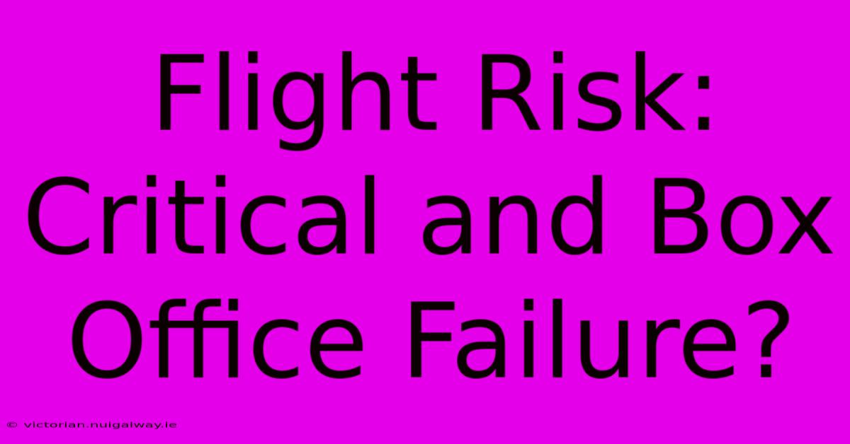 Flight Risk: Critical And Box Office Failure?