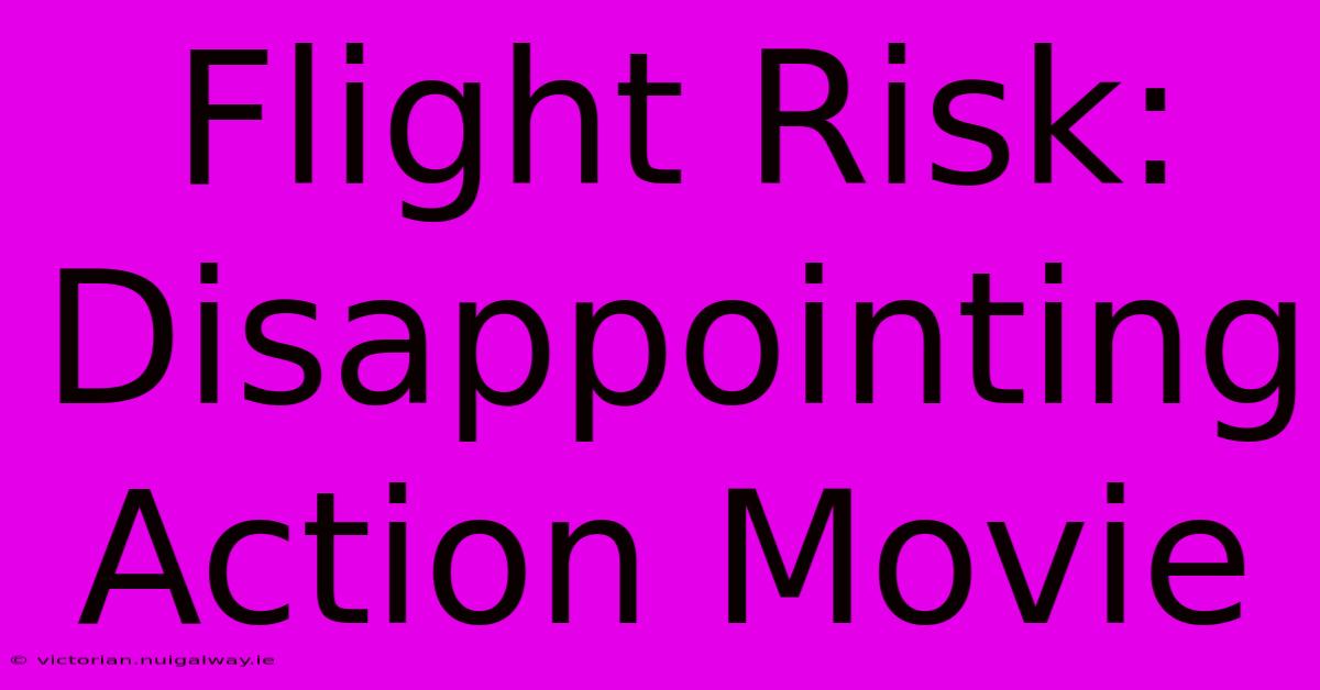 Flight Risk: Disappointing Action Movie