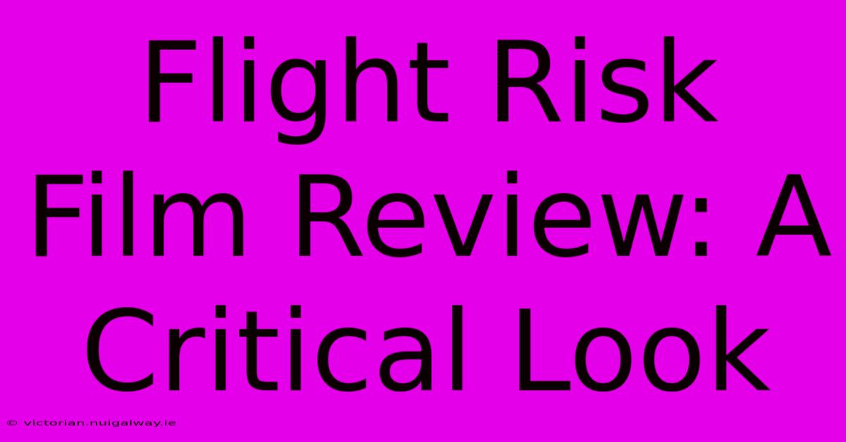 Flight Risk Film Review: A Critical Look