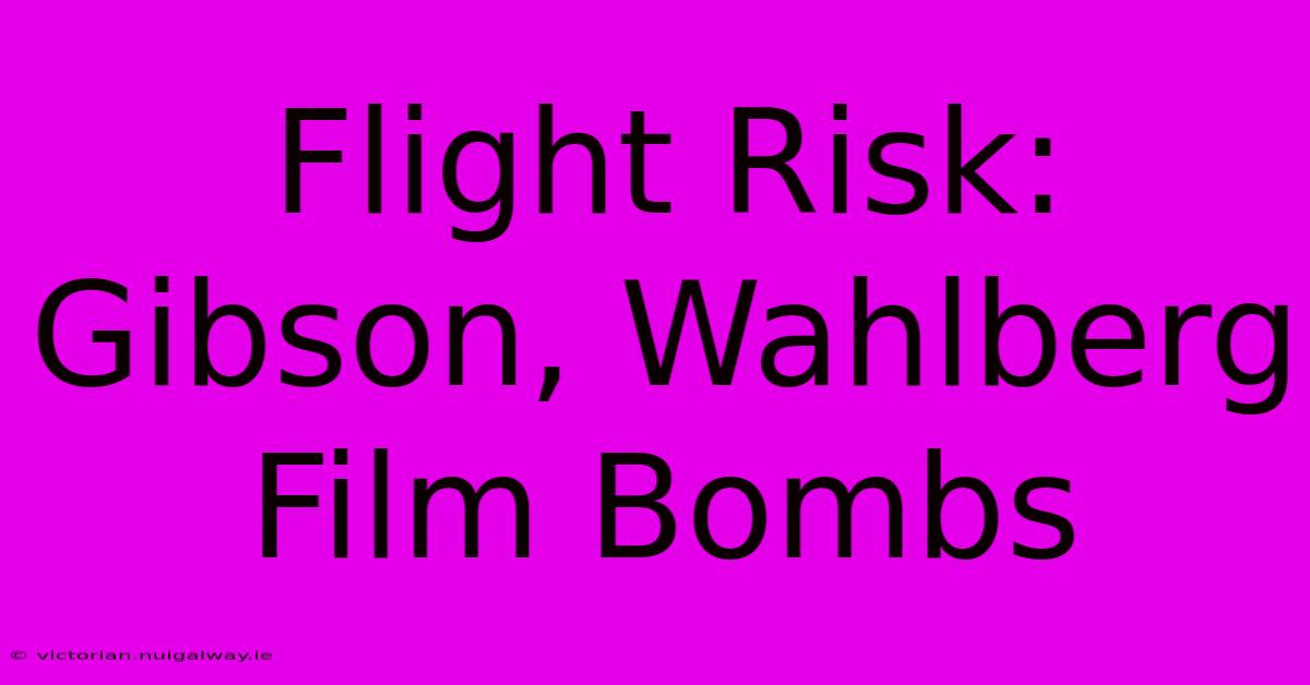 Flight Risk: Gibson, Wahlberg Film Bombs