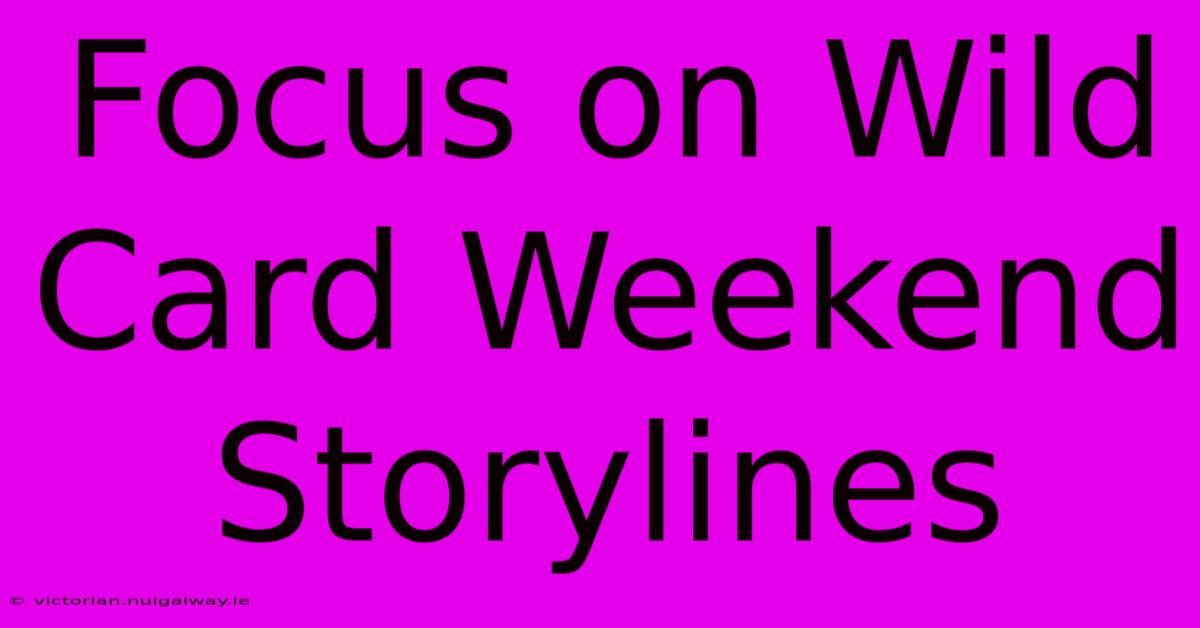 Focus On Wild Card Weekend Storylines