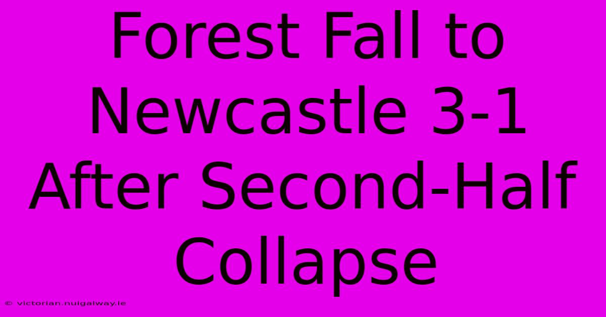 Forest Fall To Newcastle 3-1 After Second-Half Collapse 