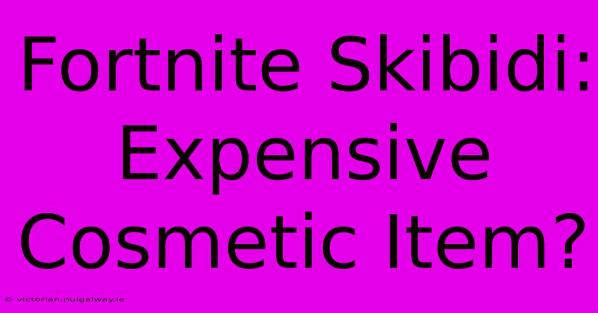 Fortnite Skibidi: Expensive Cosmetic Item?