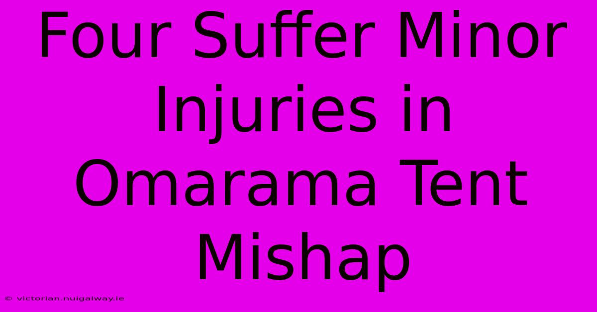 Four Suffer Minor Injuries In Omarama Tent Mishap