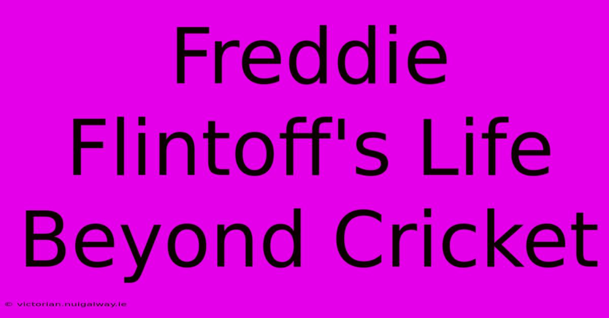 Freddie Flintoff's Life Beyond Cricket