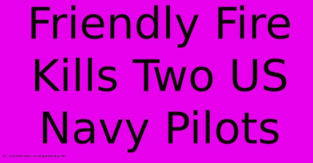 Friendly Fire Kills Two US Navy Pilots