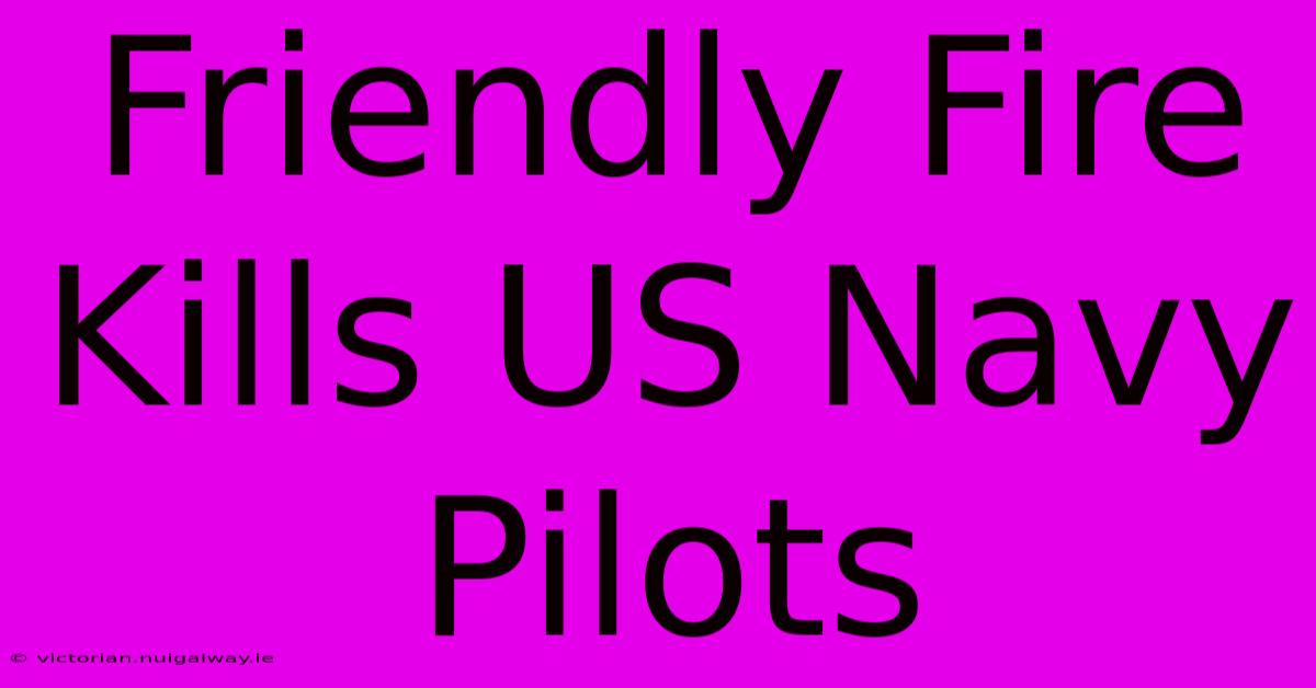 Friendly Fire Kills US Navy Pilots