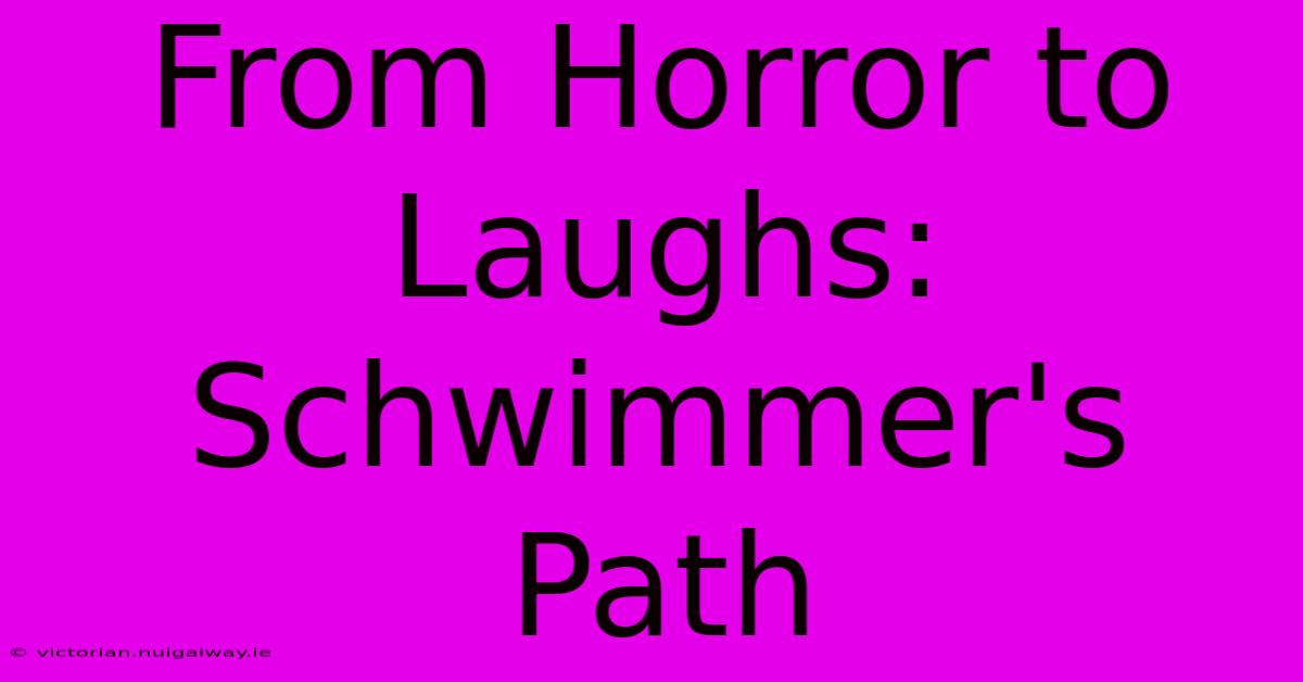 From Horror To Laughs: Schwimmer's Path