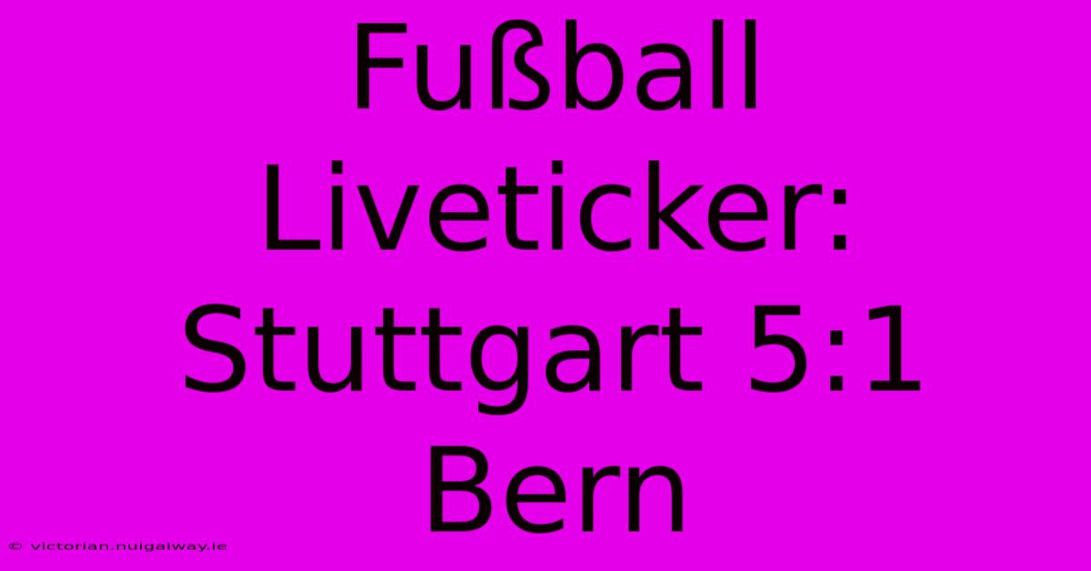 Fußball Liveticker: Stuttgart 5:1 Bern