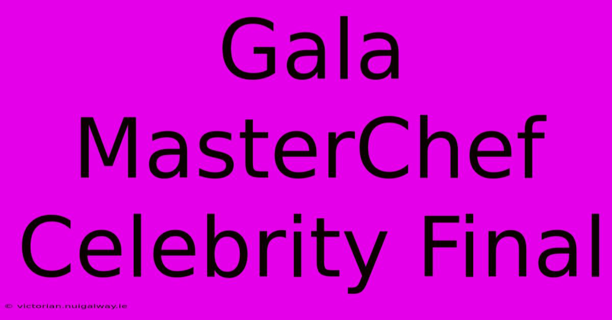 Gala MasterChef Celebrity Final