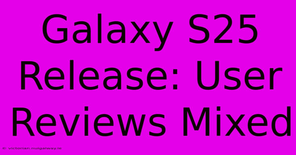 Galaxy S25 Release: User Reviews Mixed