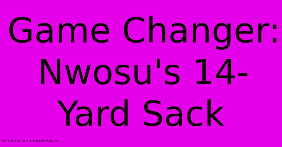 Game Changer: Nwosu's 14-Yard Sack