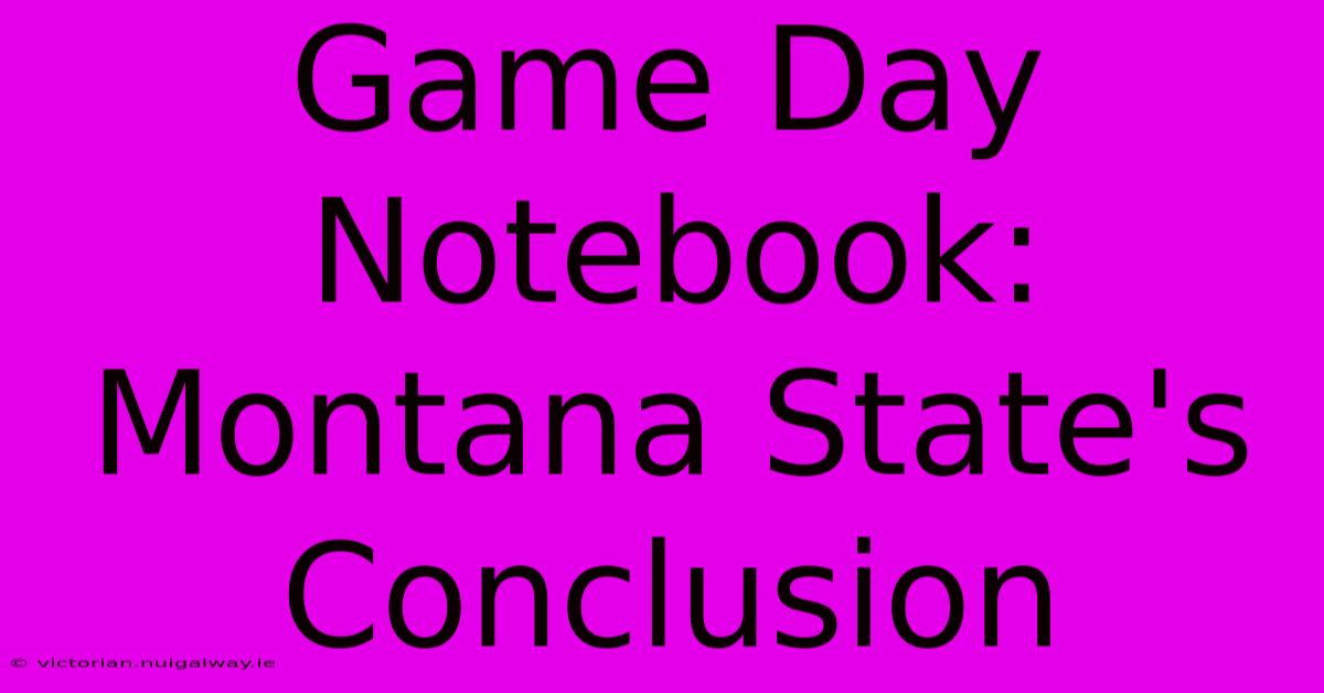 Game Day Notebook: Montana State's Conclusion