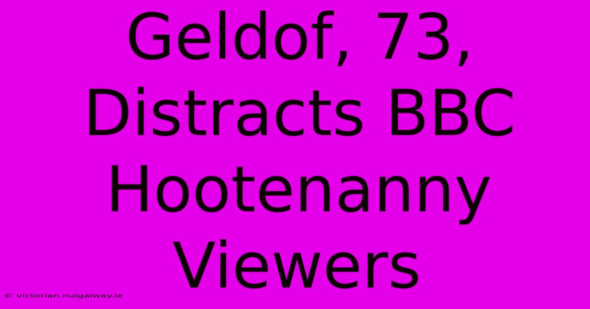 Geldof, 73, Distracts BBC Hootenanny Viewers