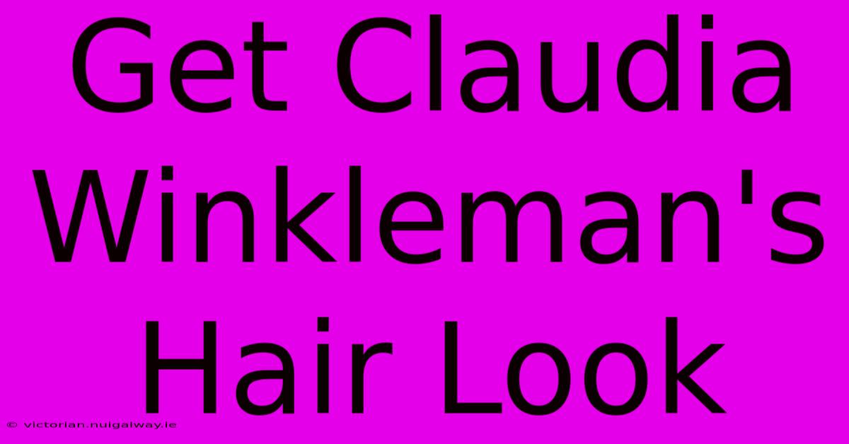 Get Claudia Winkleman's Hair Look