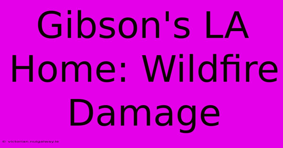 Gibson's LA Home: Wildfire Damage