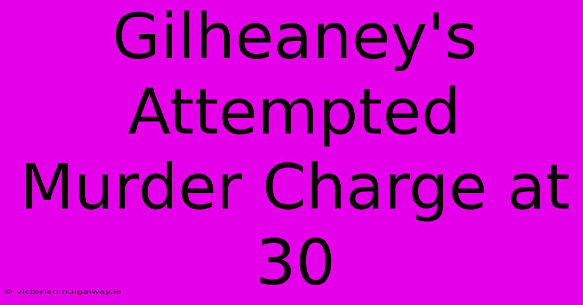 Gilheaney's Attempted Murder Charge At 30