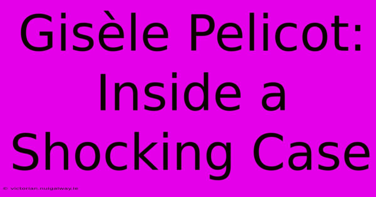 Gisèle Pelicot: Inside A Shocking Case