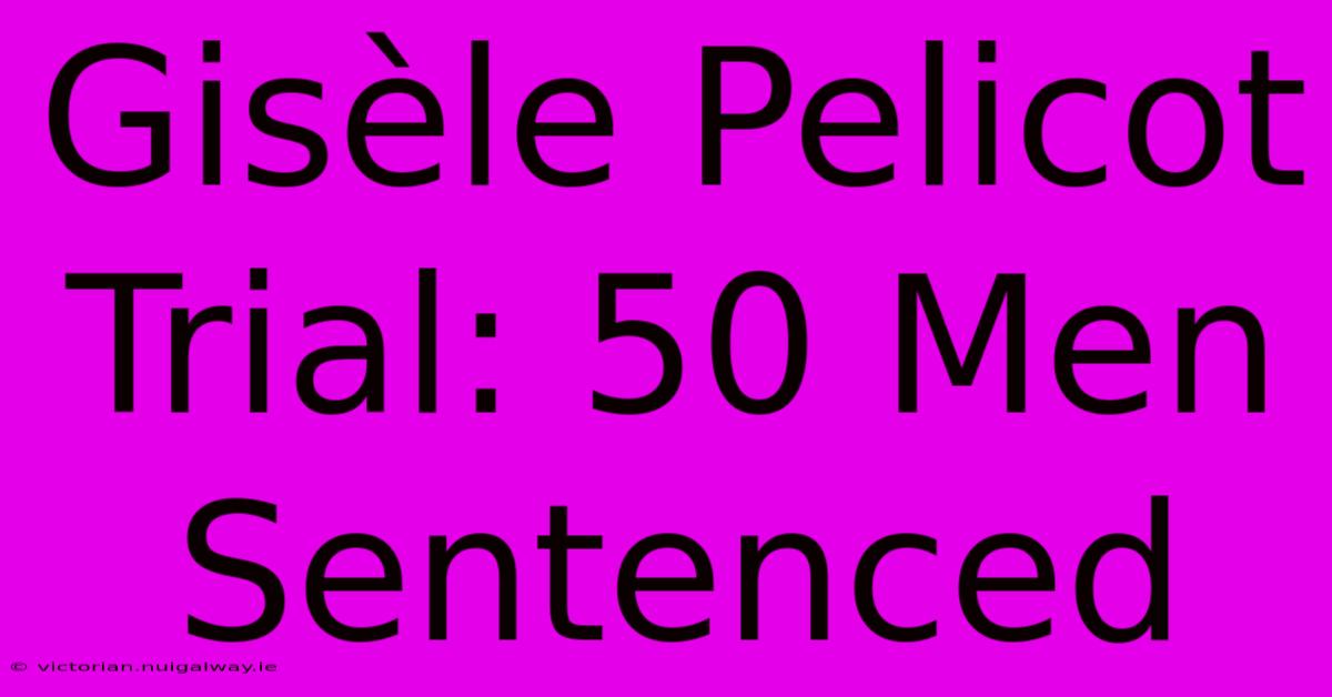 Gisèle Pelicot Trial: 50 Men Sentenced