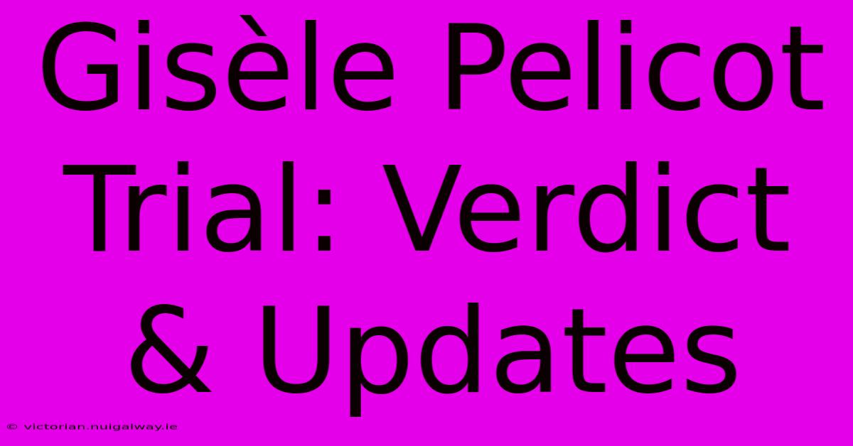 Gisèle Pelicot Trial: Verdict & Updates