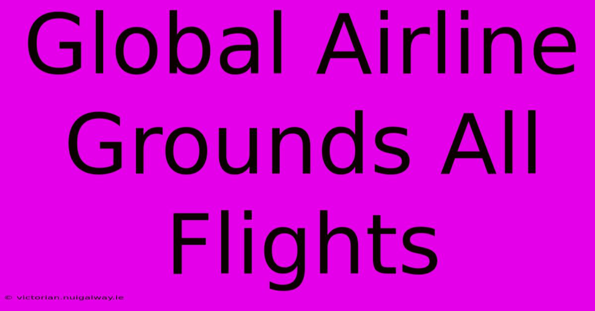 Global Airline Grounds All Flights