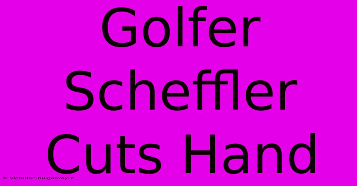 Golfer Scheffler Cuts Hand