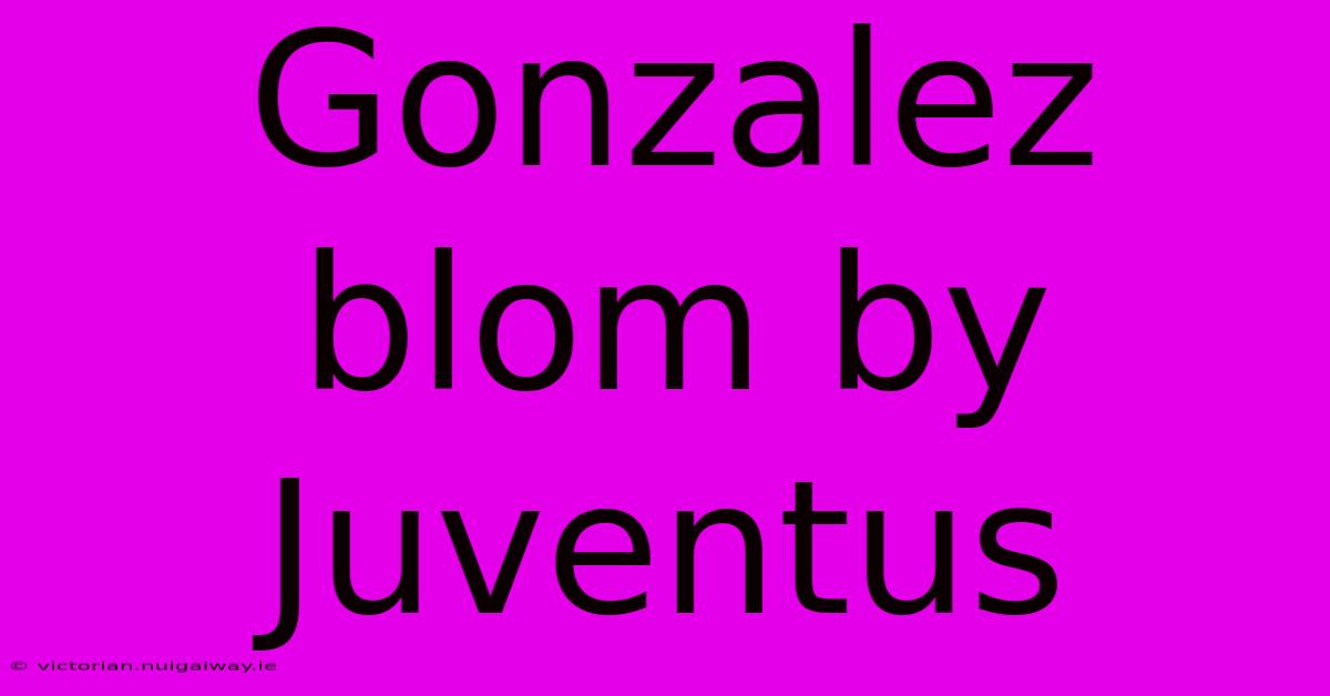 Gonzalez Blom By Juventus