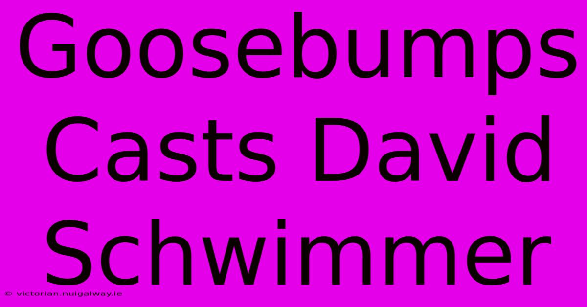 Goosebumps Casts David Schwimmer