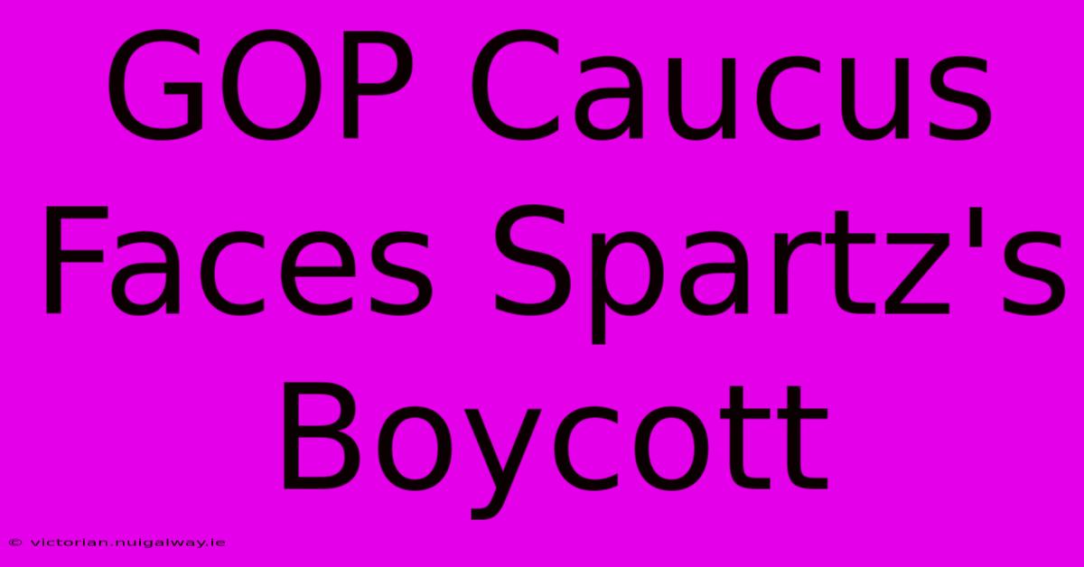 GOP Caucus Faces Spartz's Boycott