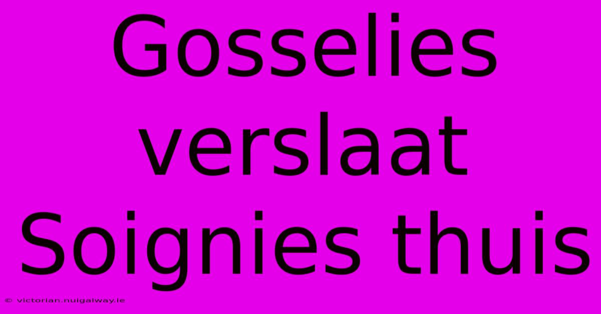 Gosselies Verslaat Soignies Thuis