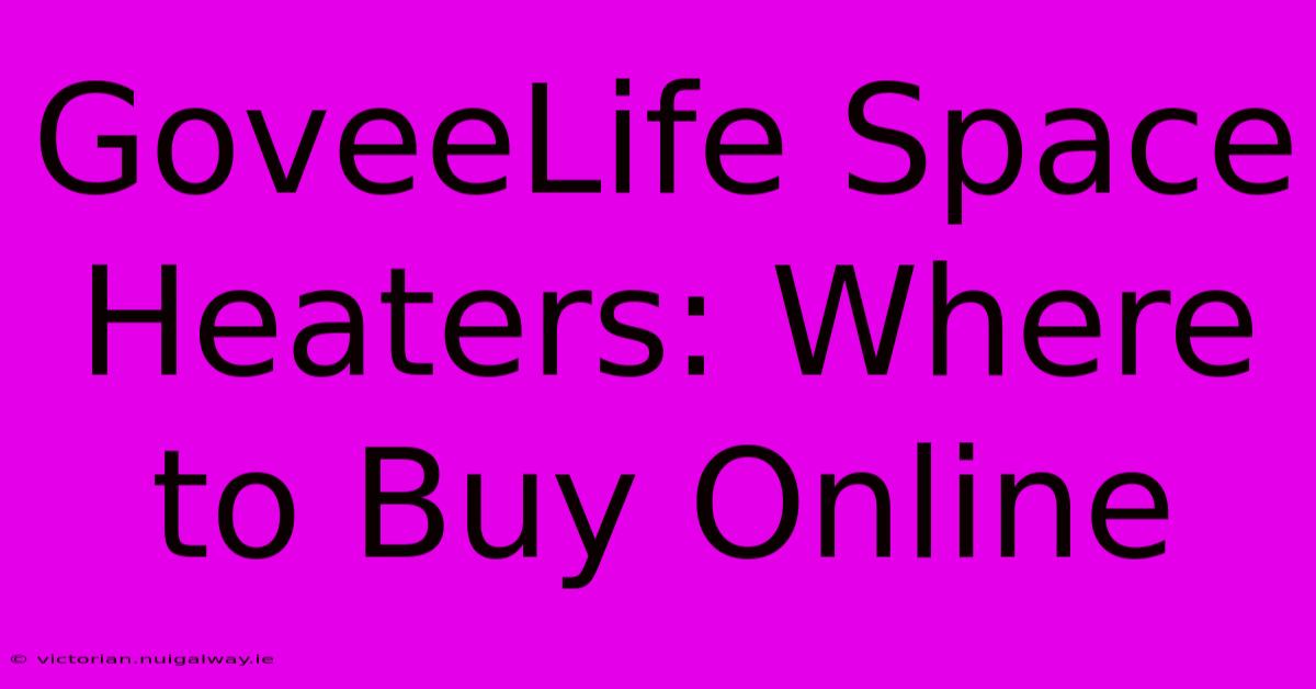 GoveeLife Space Heaters: Where To Buy Online 