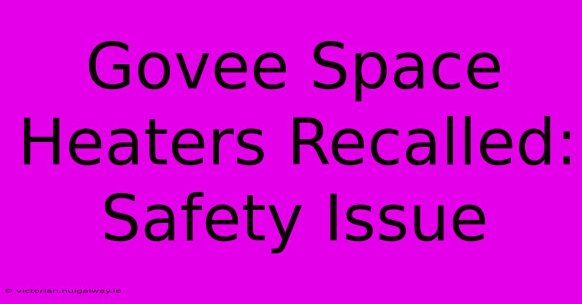 Govee Space Heaters Recalled: Safety Issue