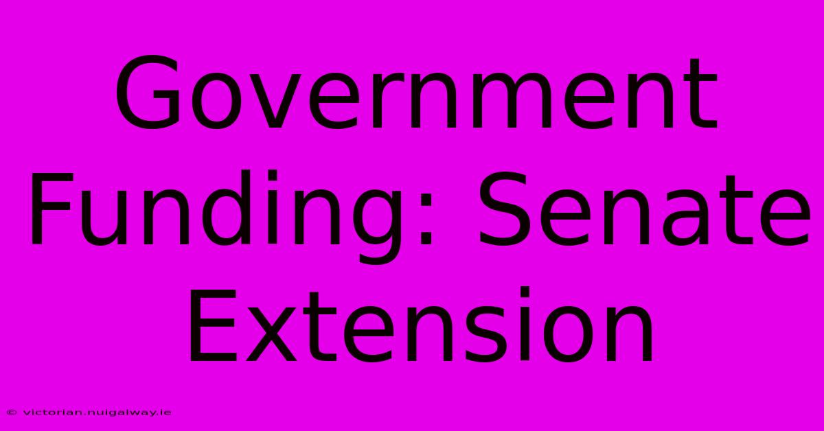 Government Funding: Senate Extension