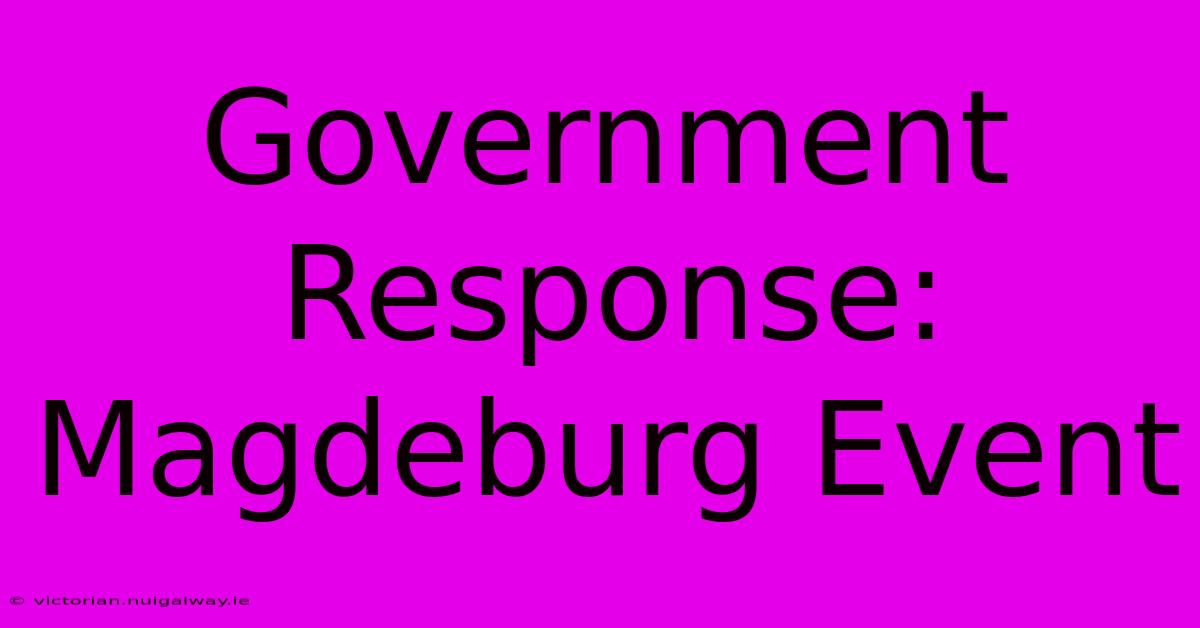 Government Response: Magdeburg Event