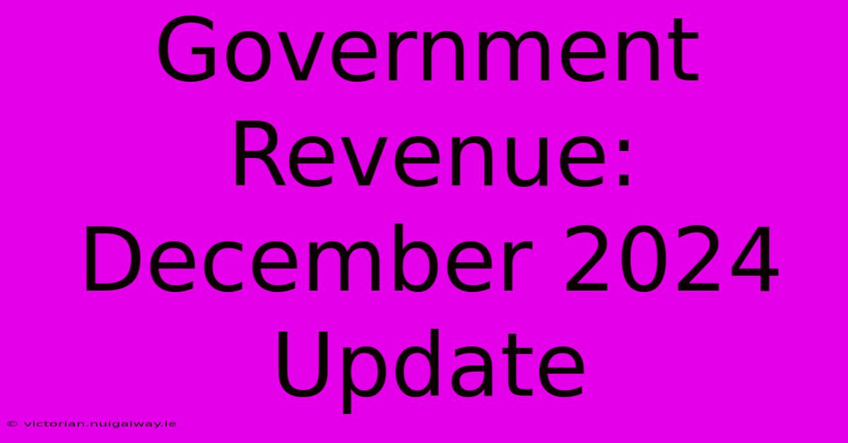 Government Revenue: December 2024 Update