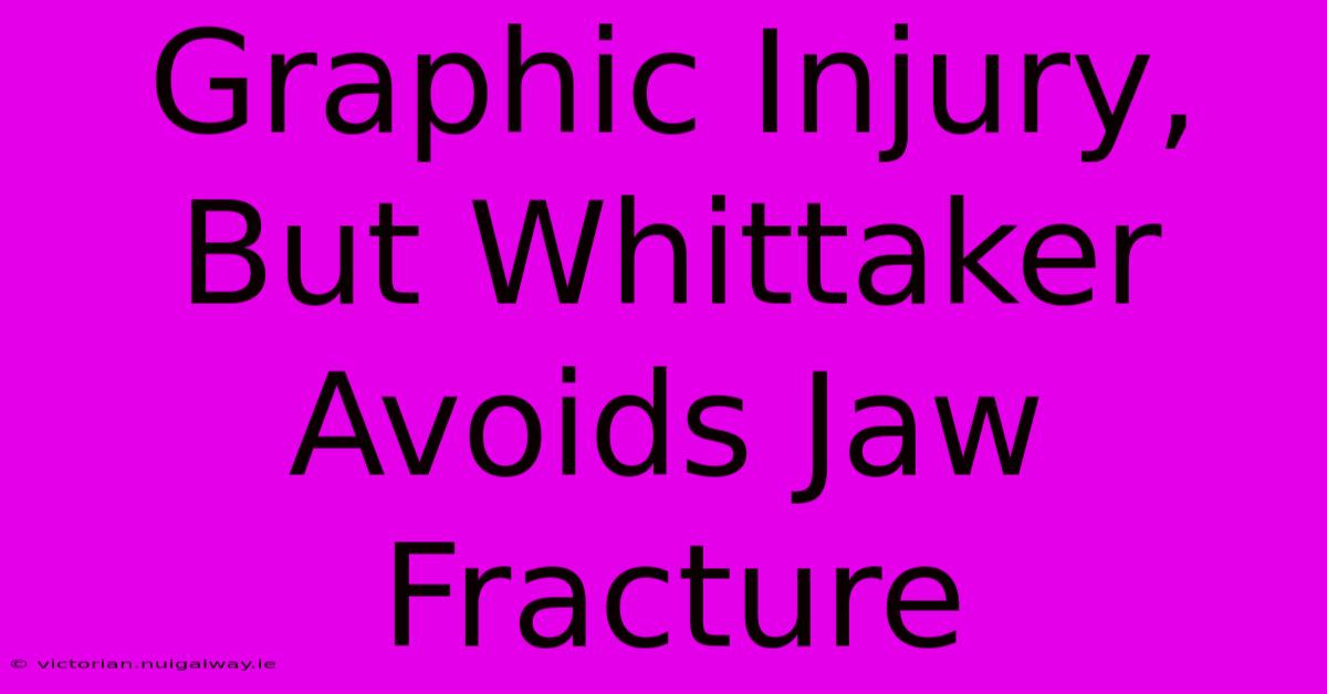 Graphic Injury, But Whittaker Avoids Jaw Fracture