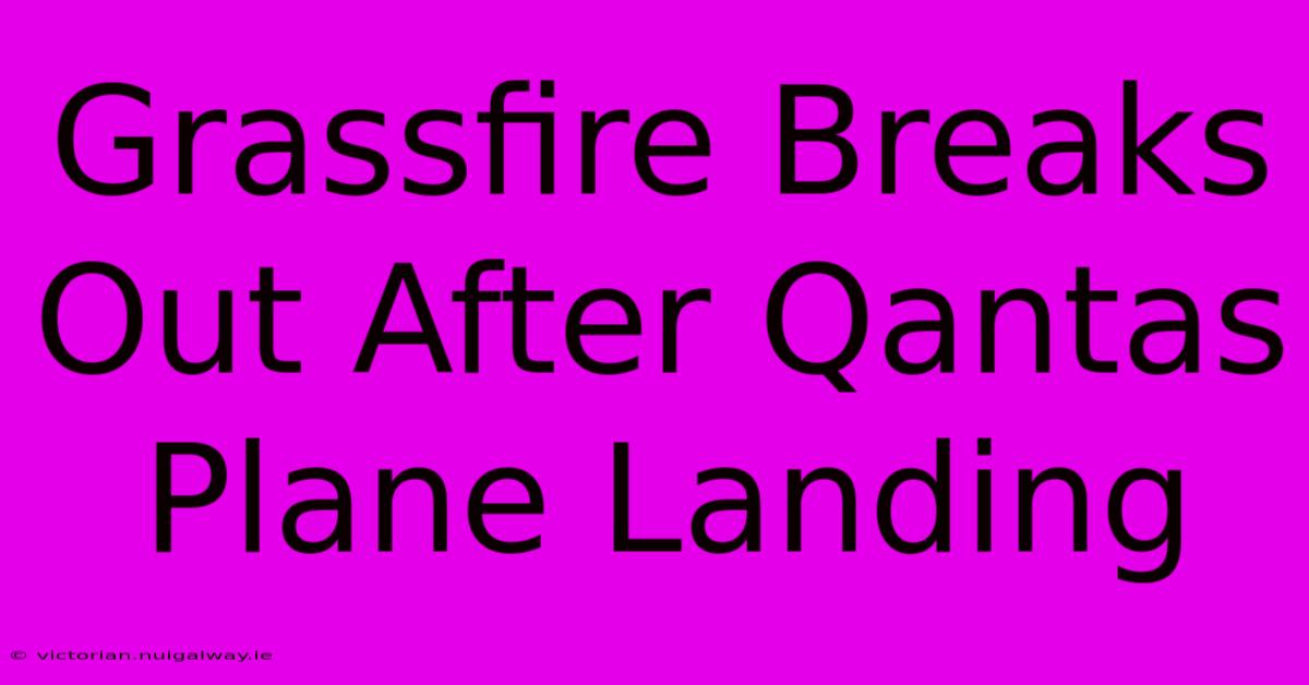 Grassfire Breaks Out After Qantas Plane Landing