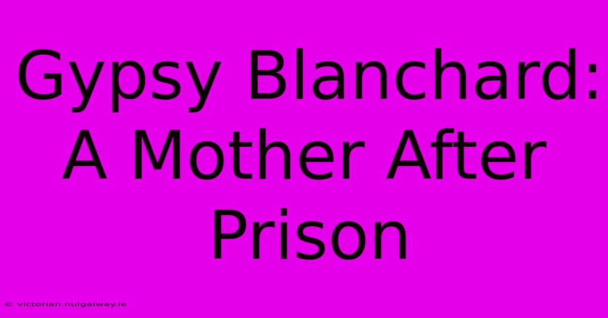 Gypsy Blanchard: A Mother After Prison