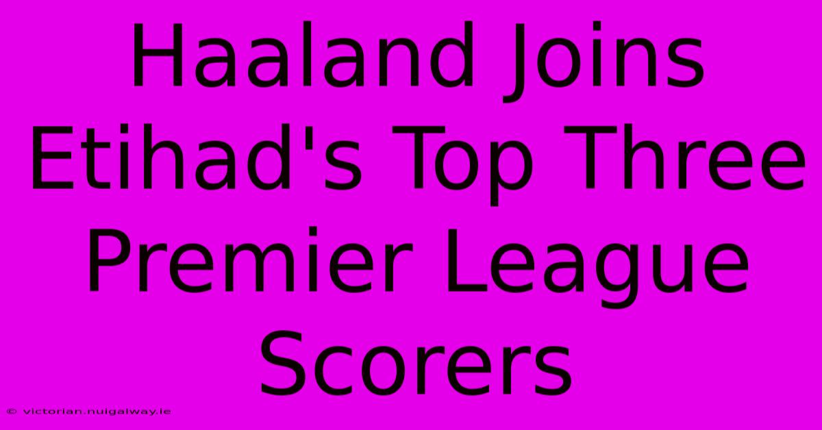 Haaland Joins Etihad's Top Three Premier League Scorers