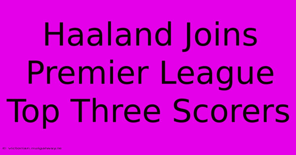 Haaland Joins Premier League Top Three Scorers