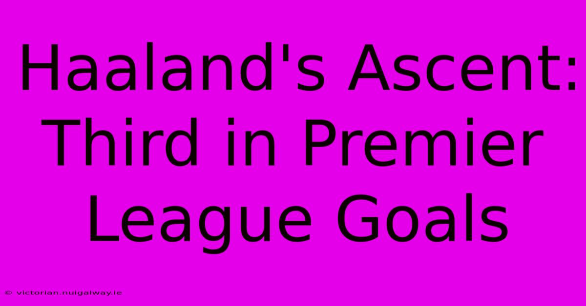 Haaland's Ascent: Third In Premier League Goals