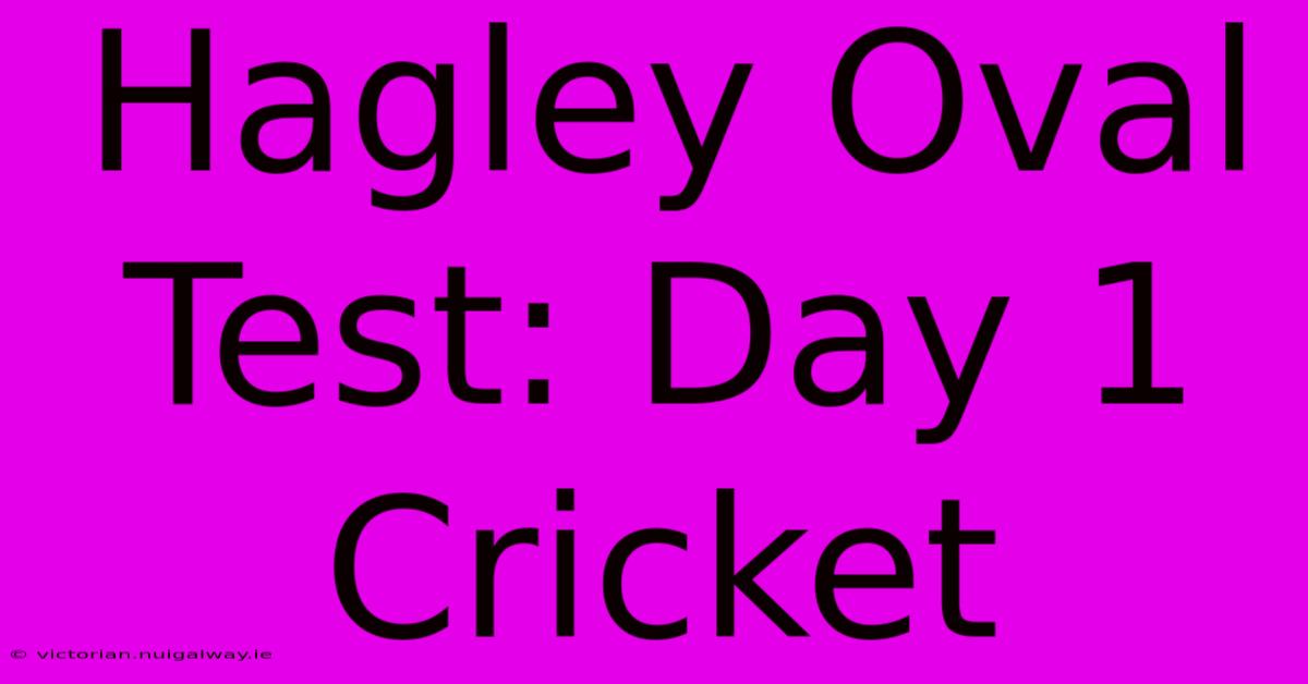 Hagley Oval Test: Day 1 Cricket