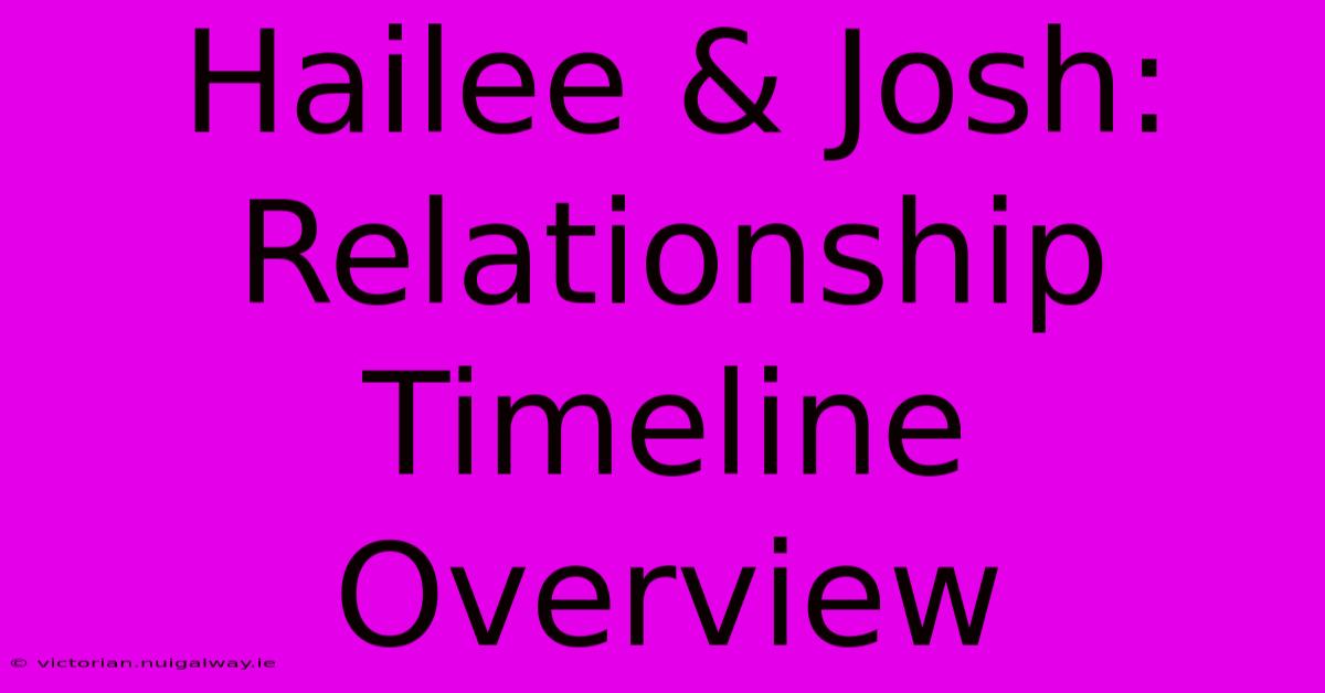 Hailee & Josh: Relationship Timeline Overview