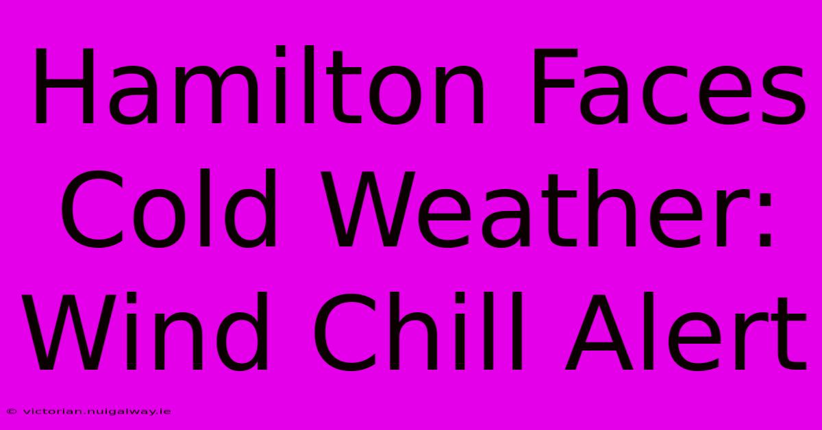 Hamilton Faces Cold Weather: Wind Chill Alert