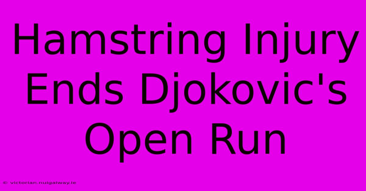 Hamstring Injury Ends Djokovic's Open Run